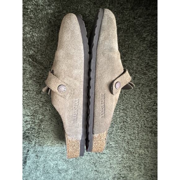 Size 9-9.5 (EU 40) - Birkenstock Boston Suede - Taupe - Womens - Picture 3 of 10